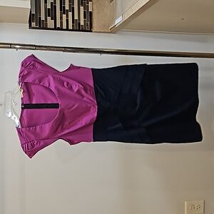 BeBop magenta & navy blue dress